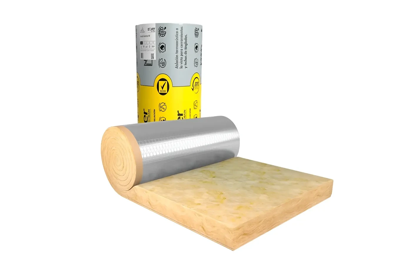 FIELTRO ISOVER 50mm TENSADO ALUMINIO 16.8m² 1.2 x 14m